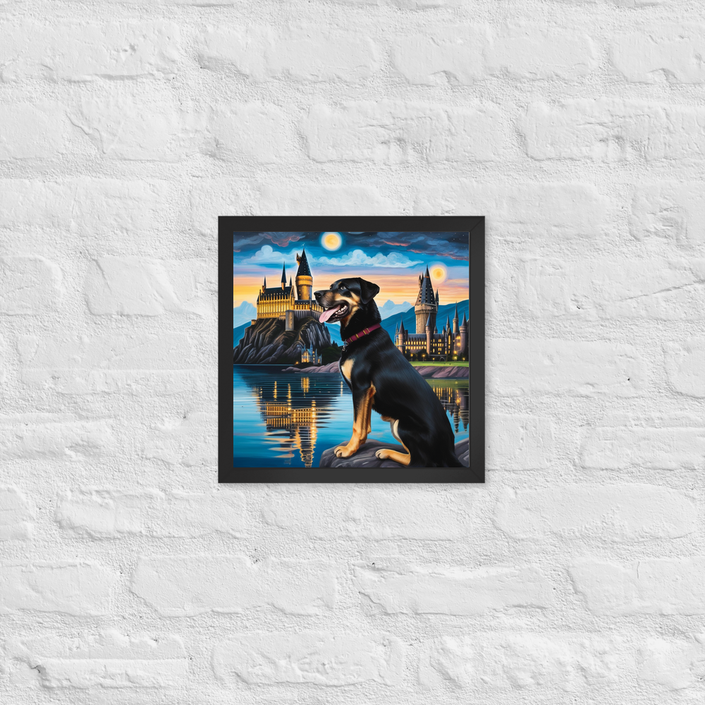 PugMug Custom Blue Framed Print