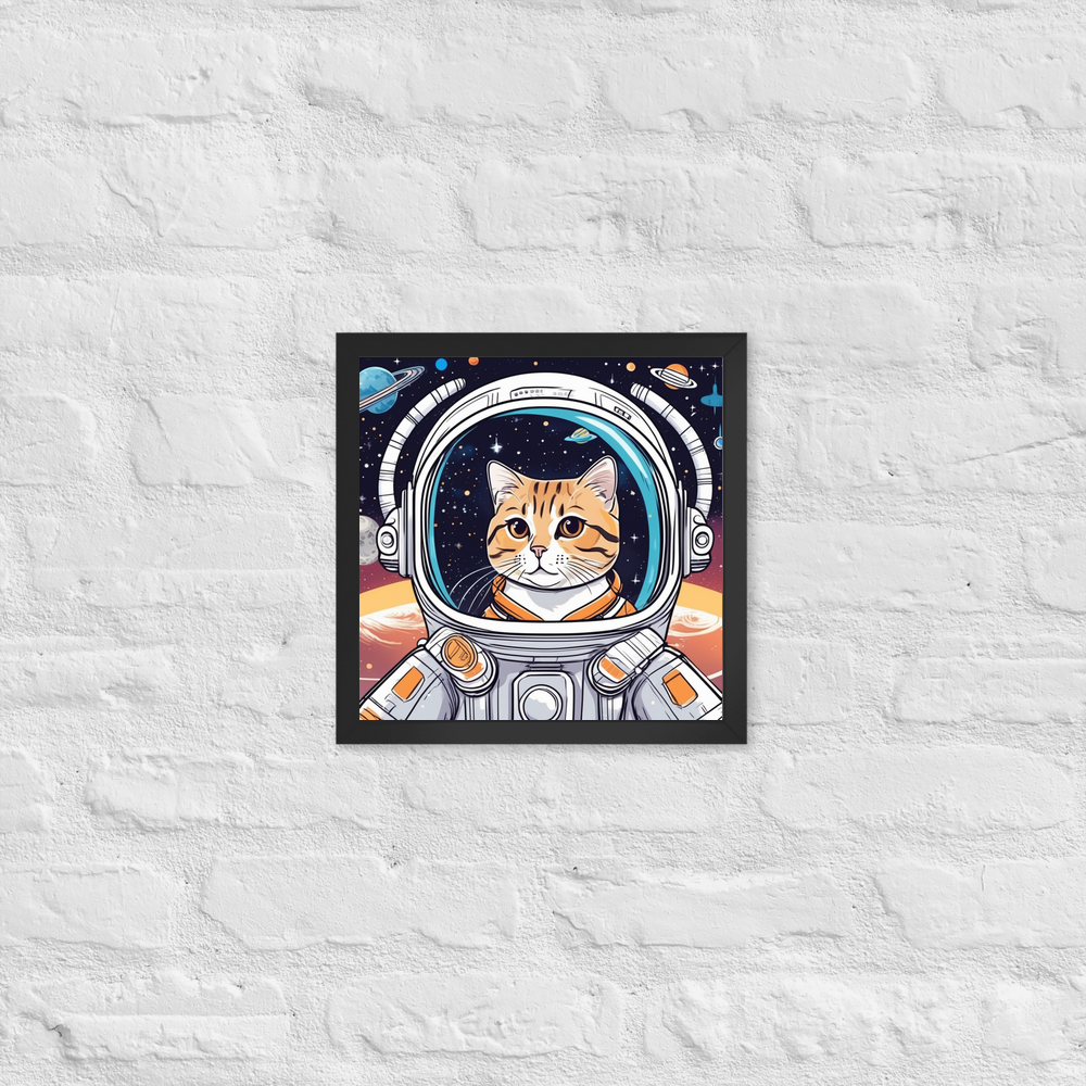 PugMug Custom Tabby Scottish Fold Cat Framed Print