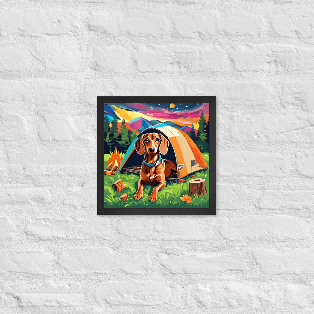 PugMug Custom Tan Dachshund Framed Print