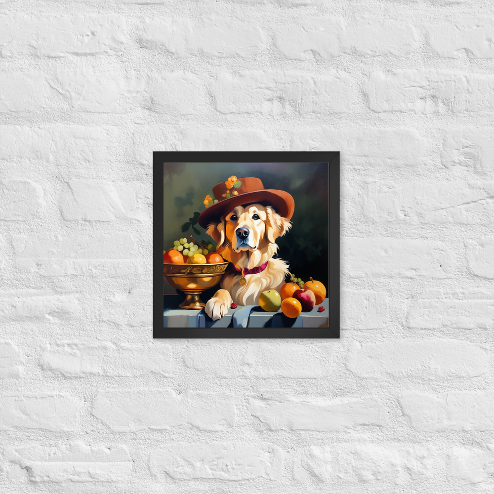 PugMug Custom Golden Retriever Framed Print