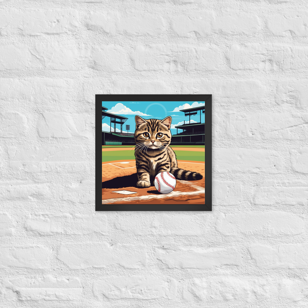 PugMug Custom Tabby Scottish Fold Cat Framed Print