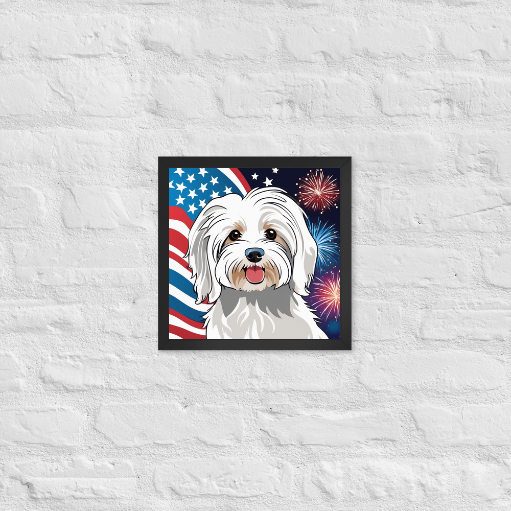 PugMug Custom White Havanese Dog Framed Print