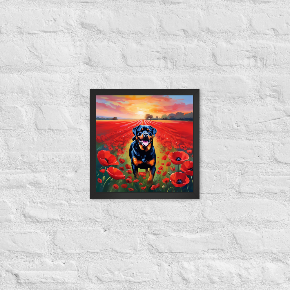 PugMug Custom Rottweiler Framed Print