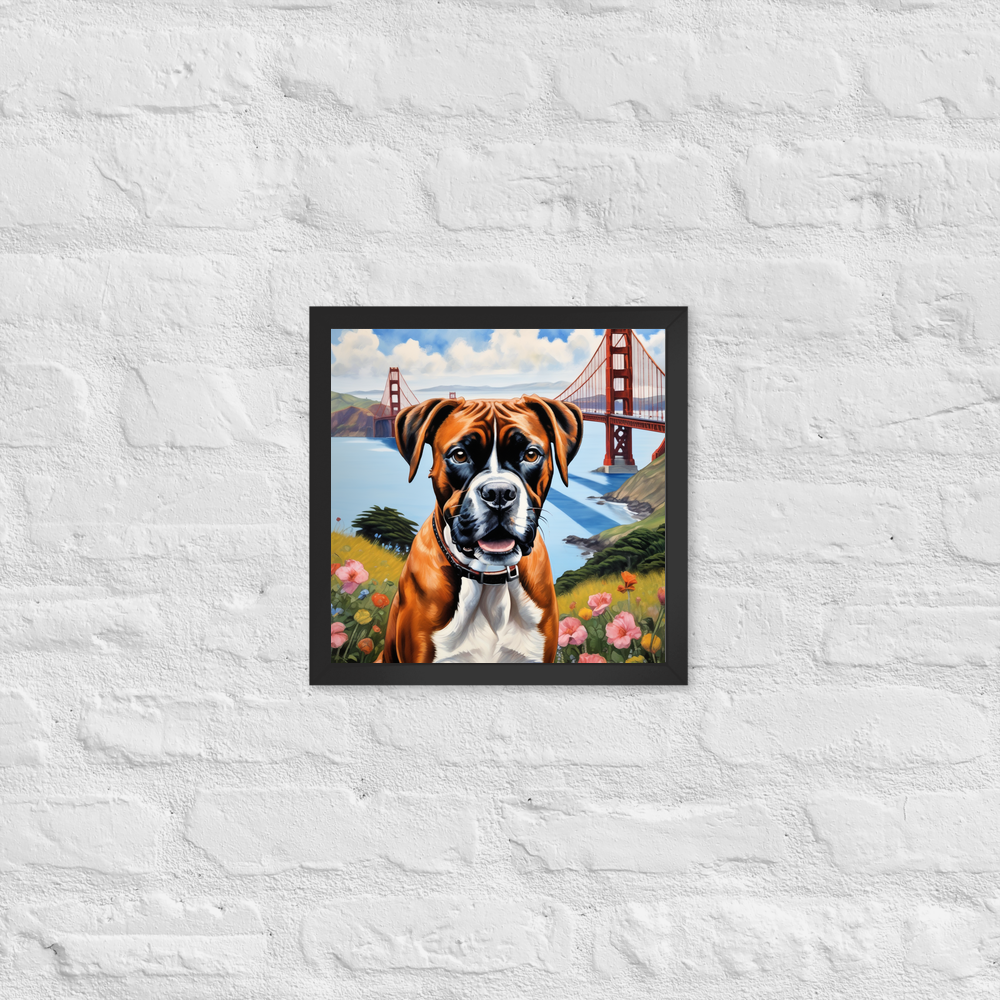 PugMug Custom Boxer Dog Framed Print