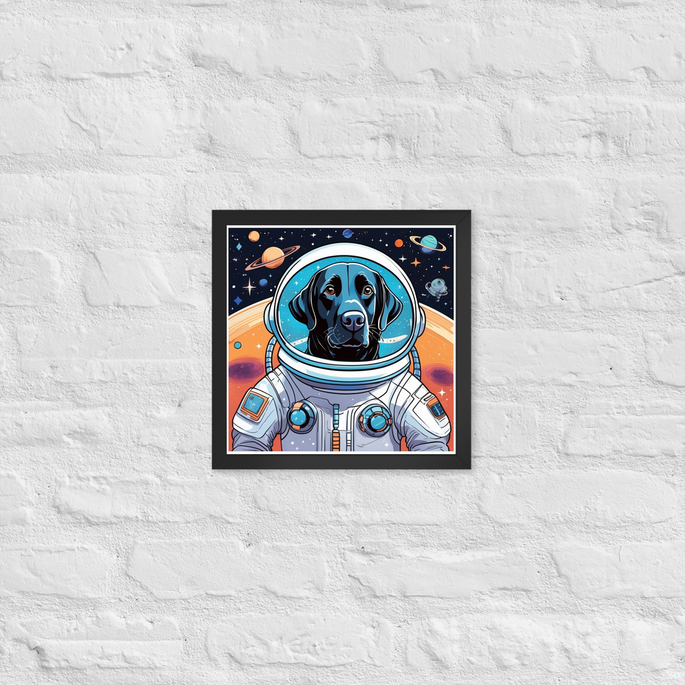 PugMug Custom Black Labrador Retriever Framed Print