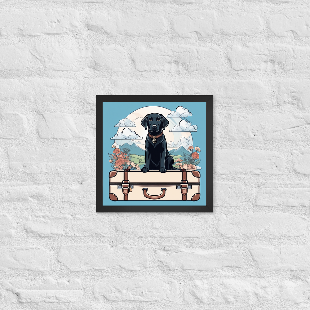 PugMug Custom Black Labrador Retriever Framed Print
