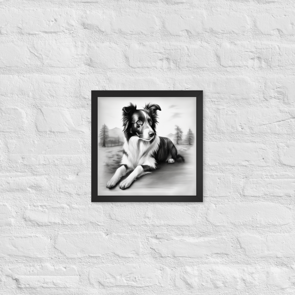 PugMug Custom Border Collie Framed Print