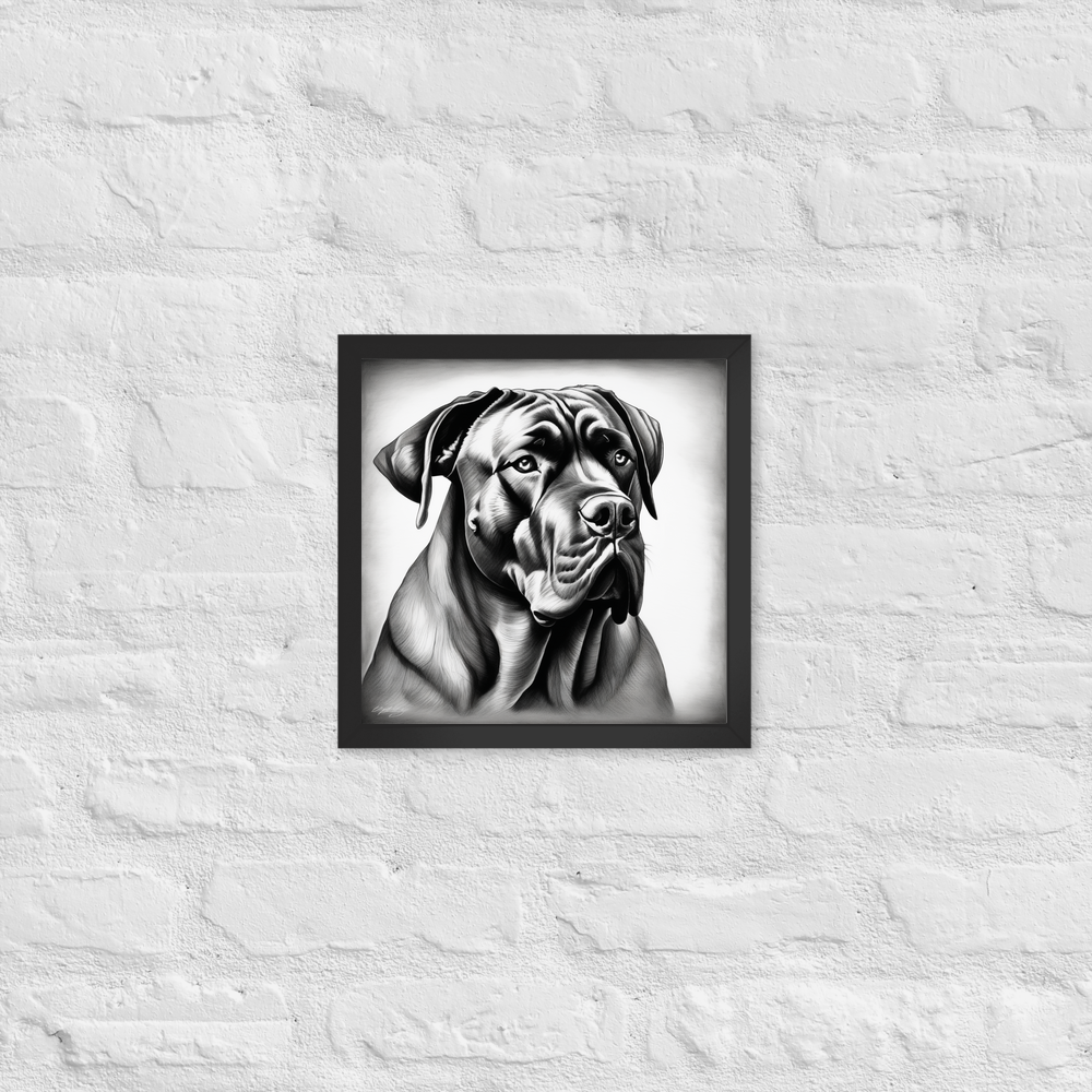 PugMug Custom Cane Corso Framed Print