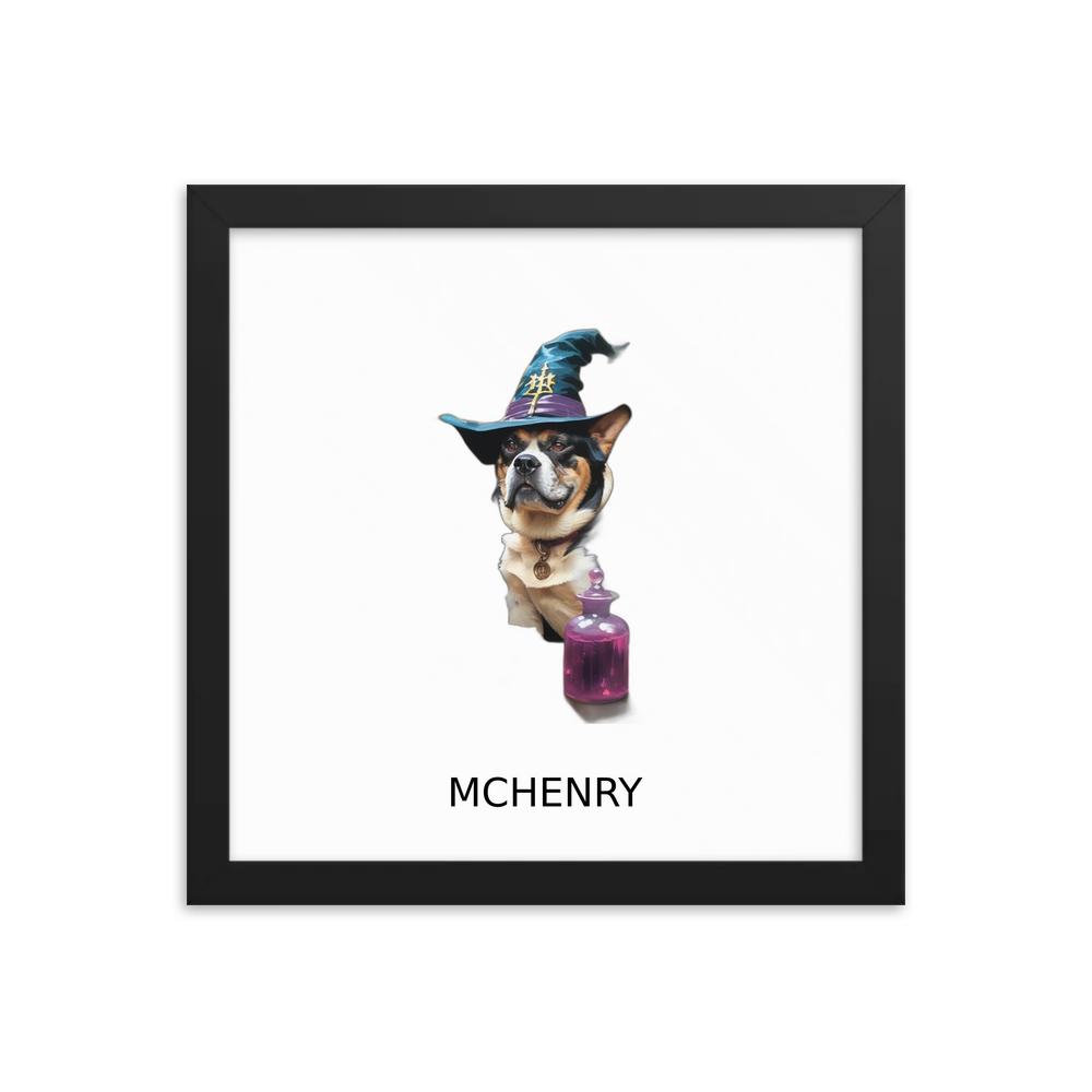 PugMug Custom McHenry Framed Print with Your Pet’s Name