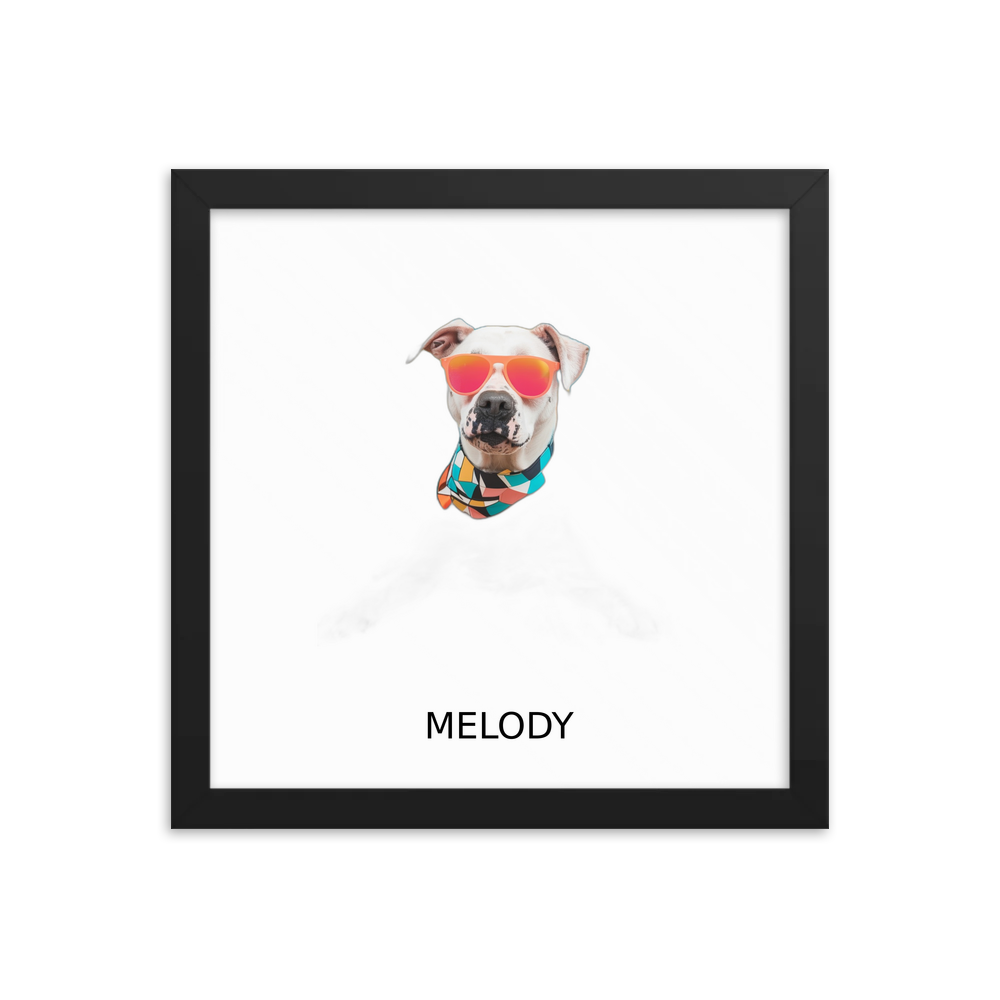 PugMug Custom Melody Framed Print with Your Pet’s Name