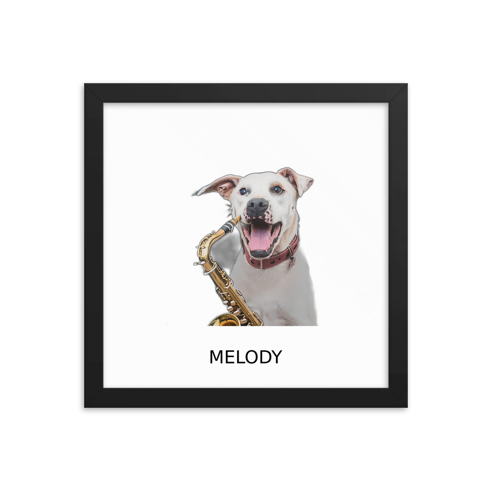 PugMug Custom Melody Framed Print with Your Pet’s Name