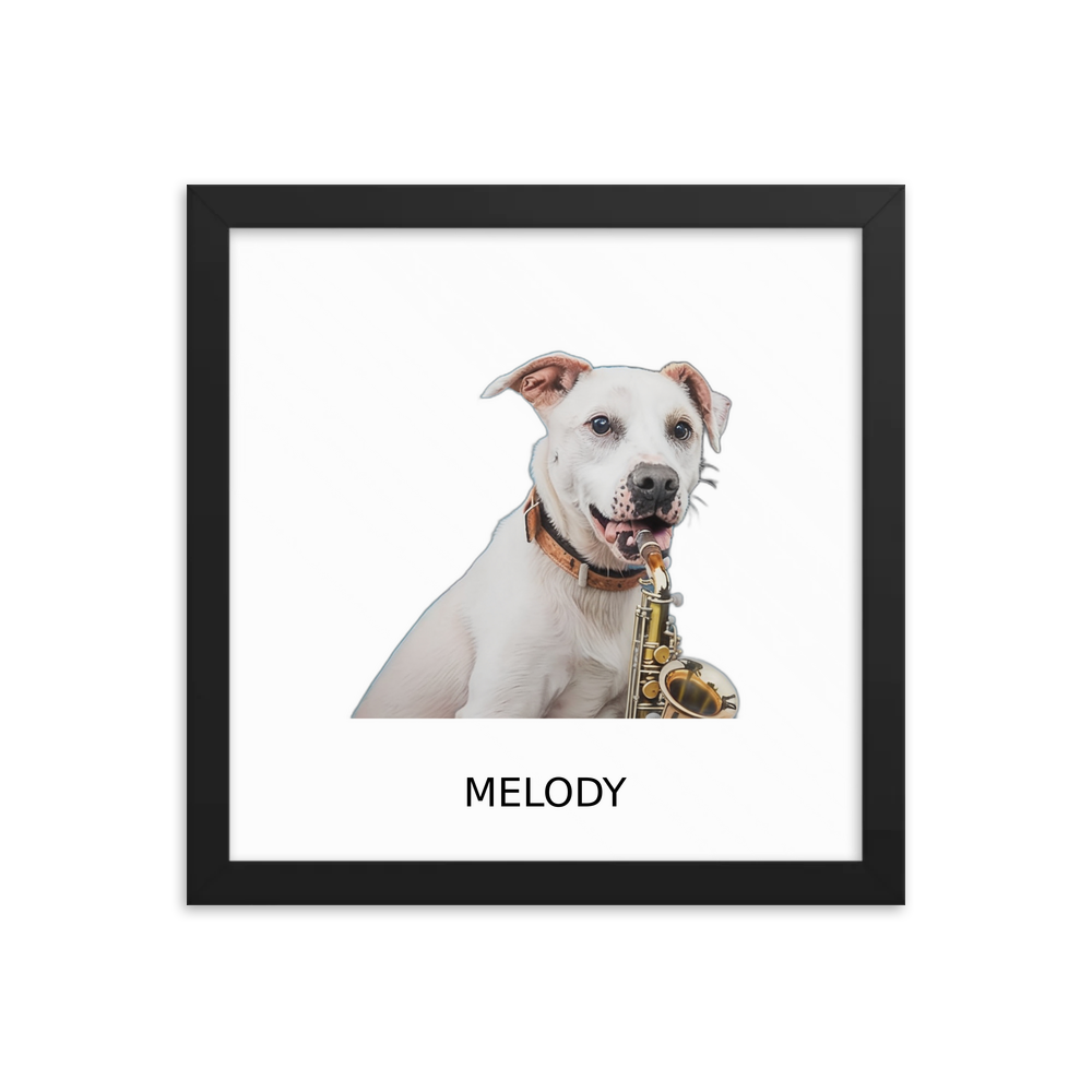 PugMug Custom Melody Framed Print with Your Pet’s Name