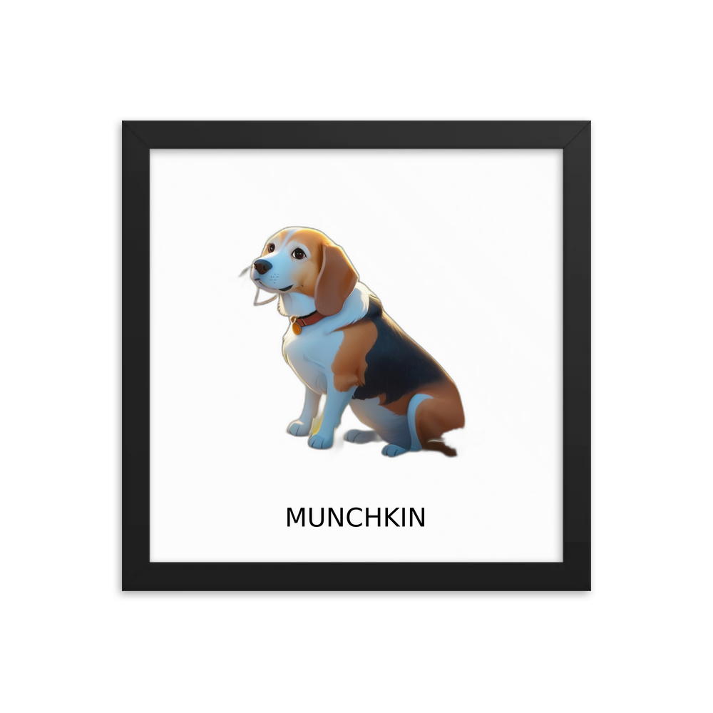 PugMug Custom Munchkin Framed Print with Your Pet’s Name