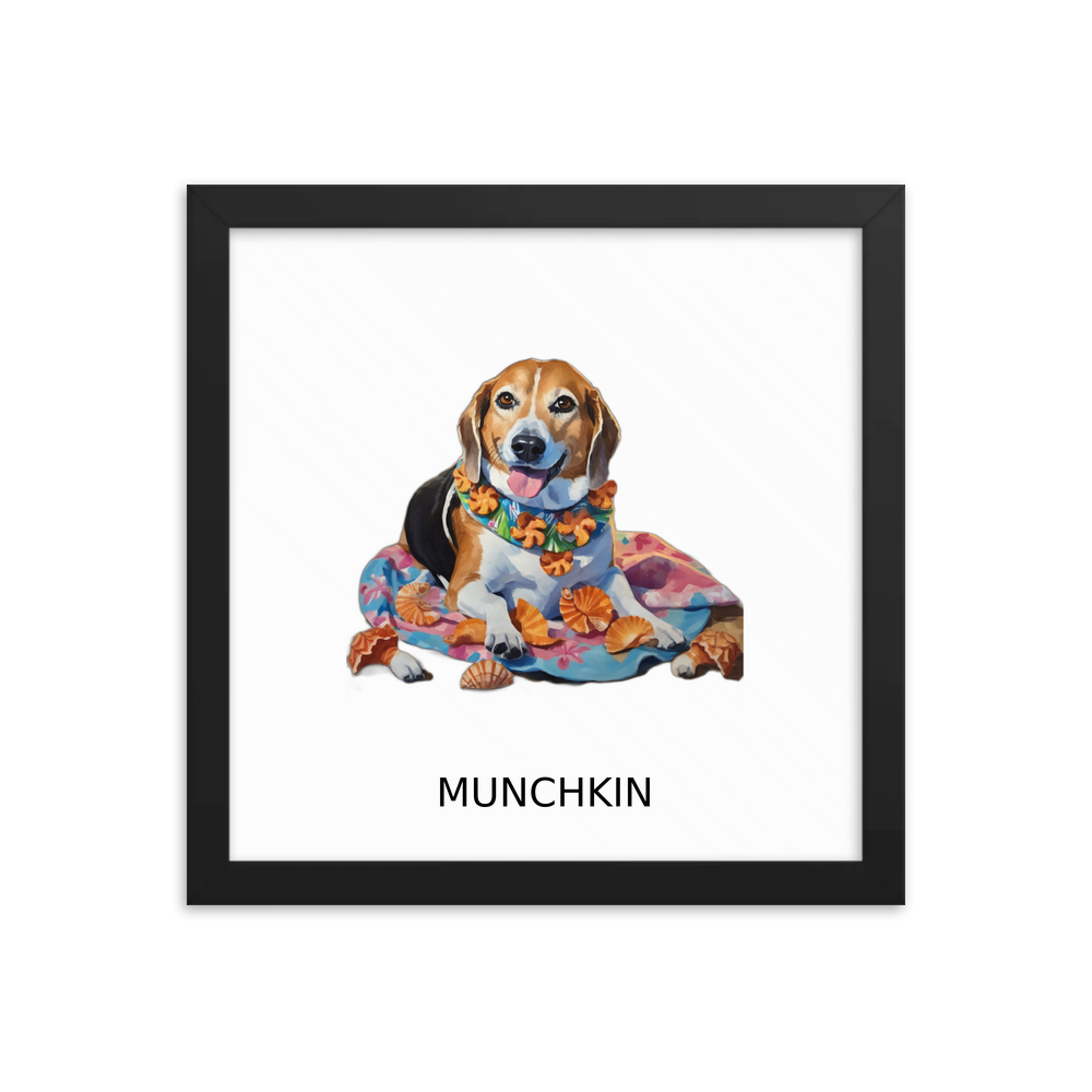 PugMug Custom Munchkin Framed Print with Your Pet’s Name