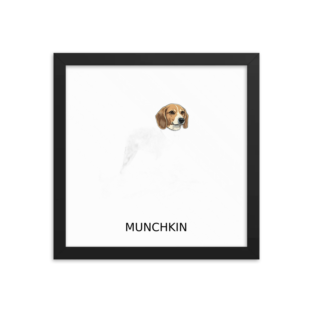 PugMug Custom Munchkin Framed Print with Your Pet’s Name