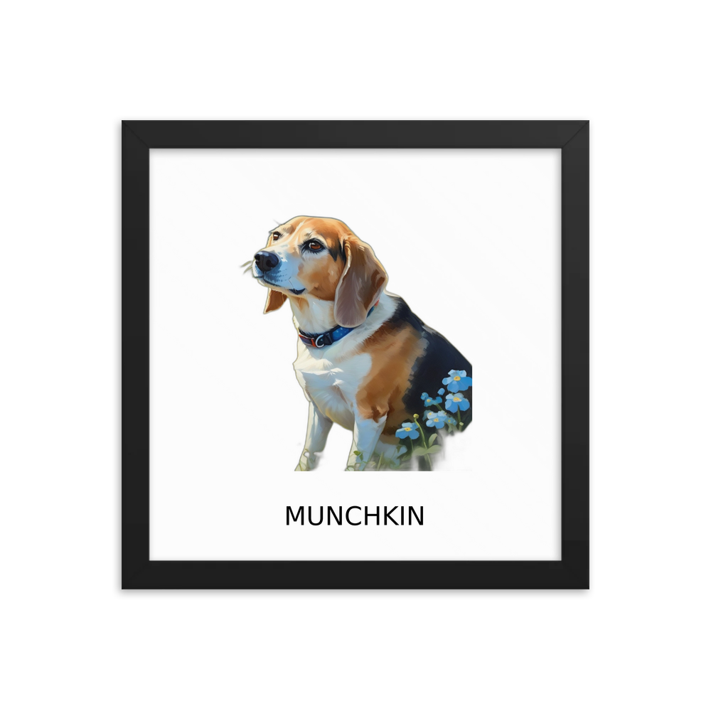 PugMug Custom Munchkin Framed Print with Your Pet’s Name