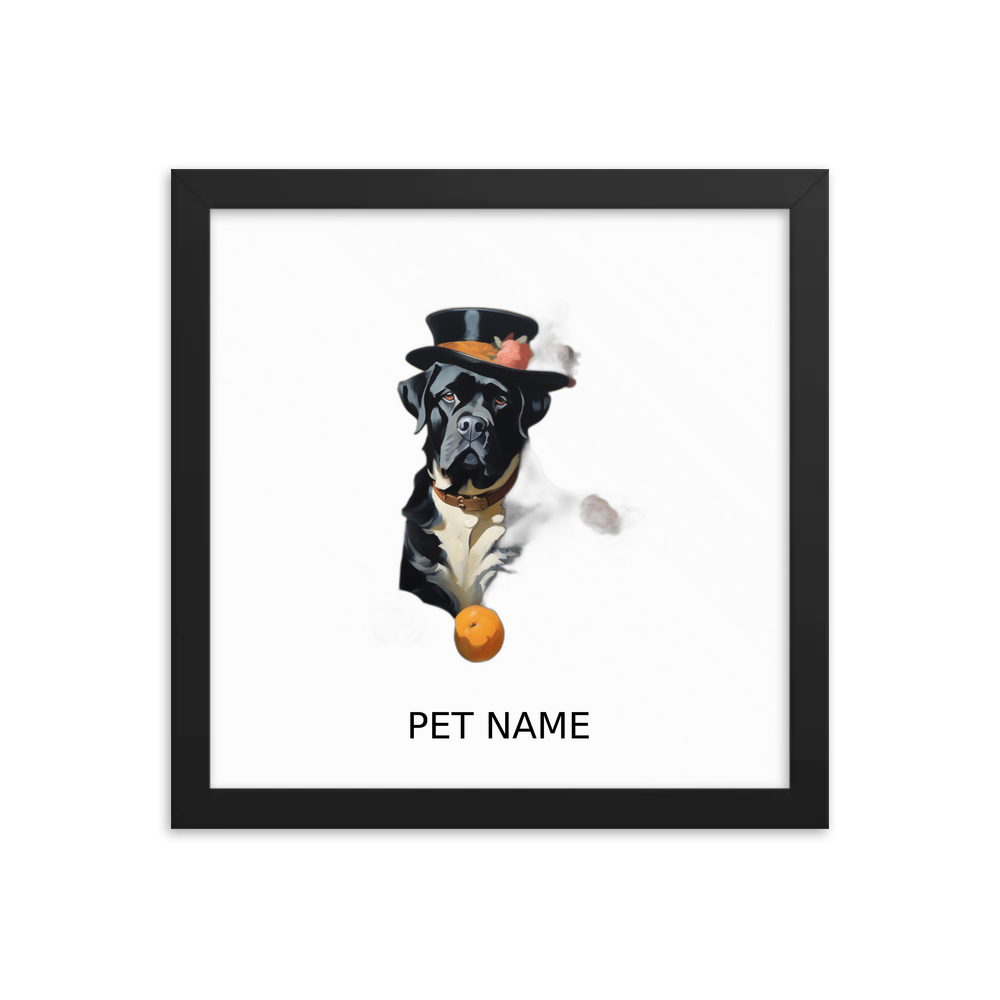 PugMug Custom Mastiff Framed Print with Your Pet’s Name