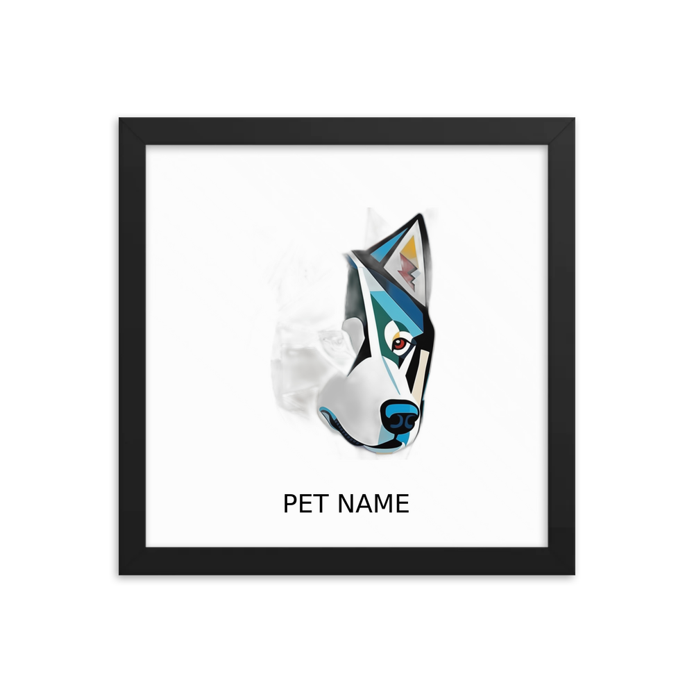 PugMug Custom Siberian Husky Framed Print with Your Pet’s Name
