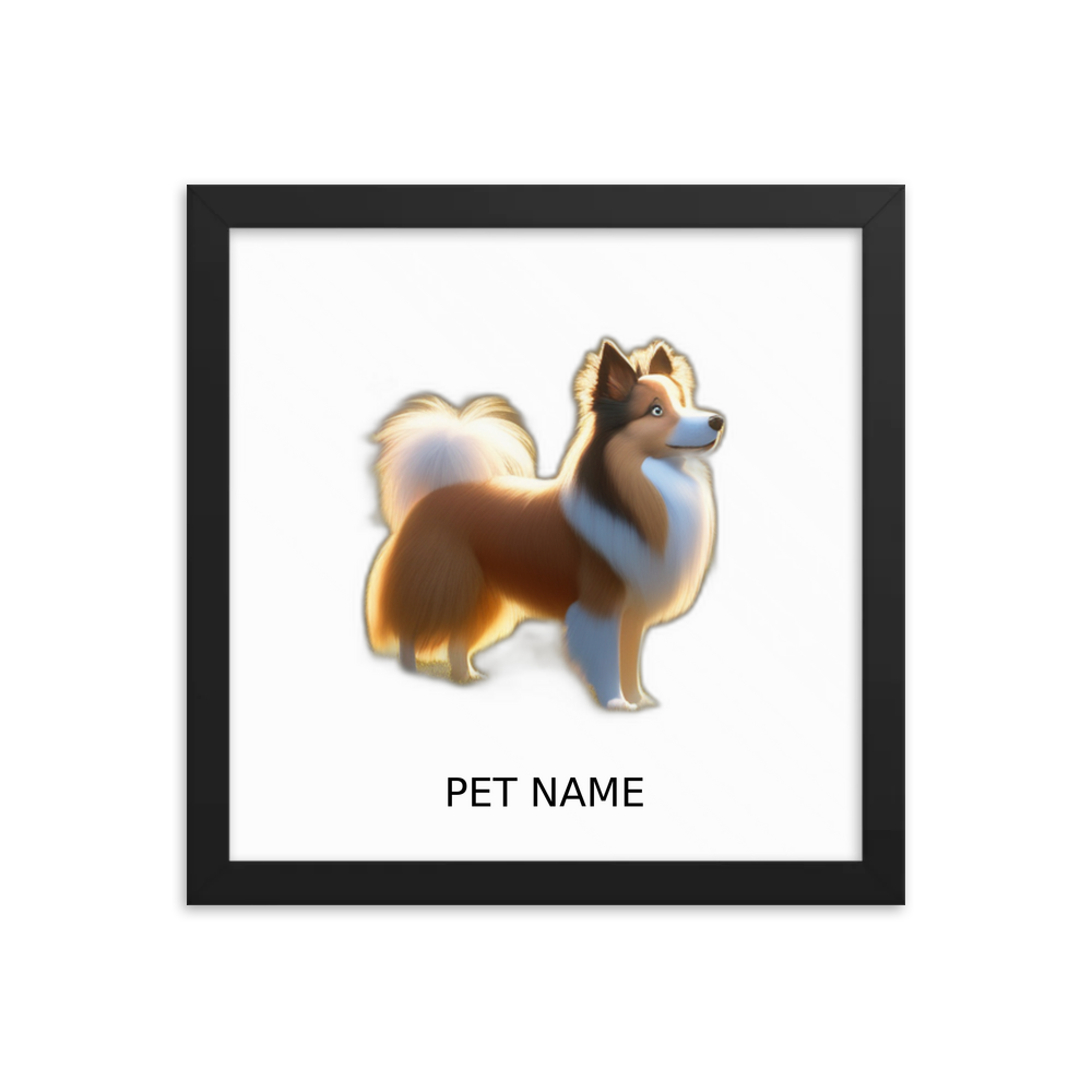 PugMug Custom Shetland Sheepdog Framed Print with Your Pet’s Name