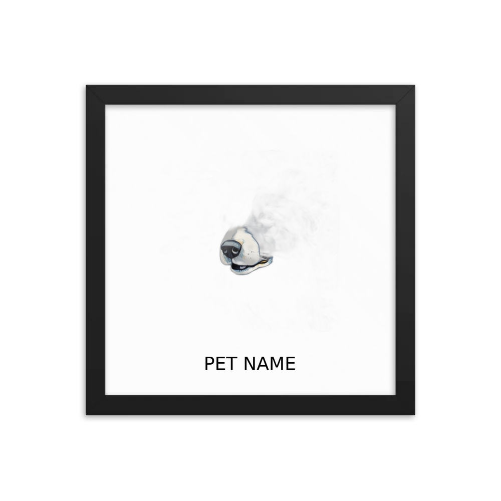 PugMug Custom Border Collie Framed Print with Your Pet’s Name