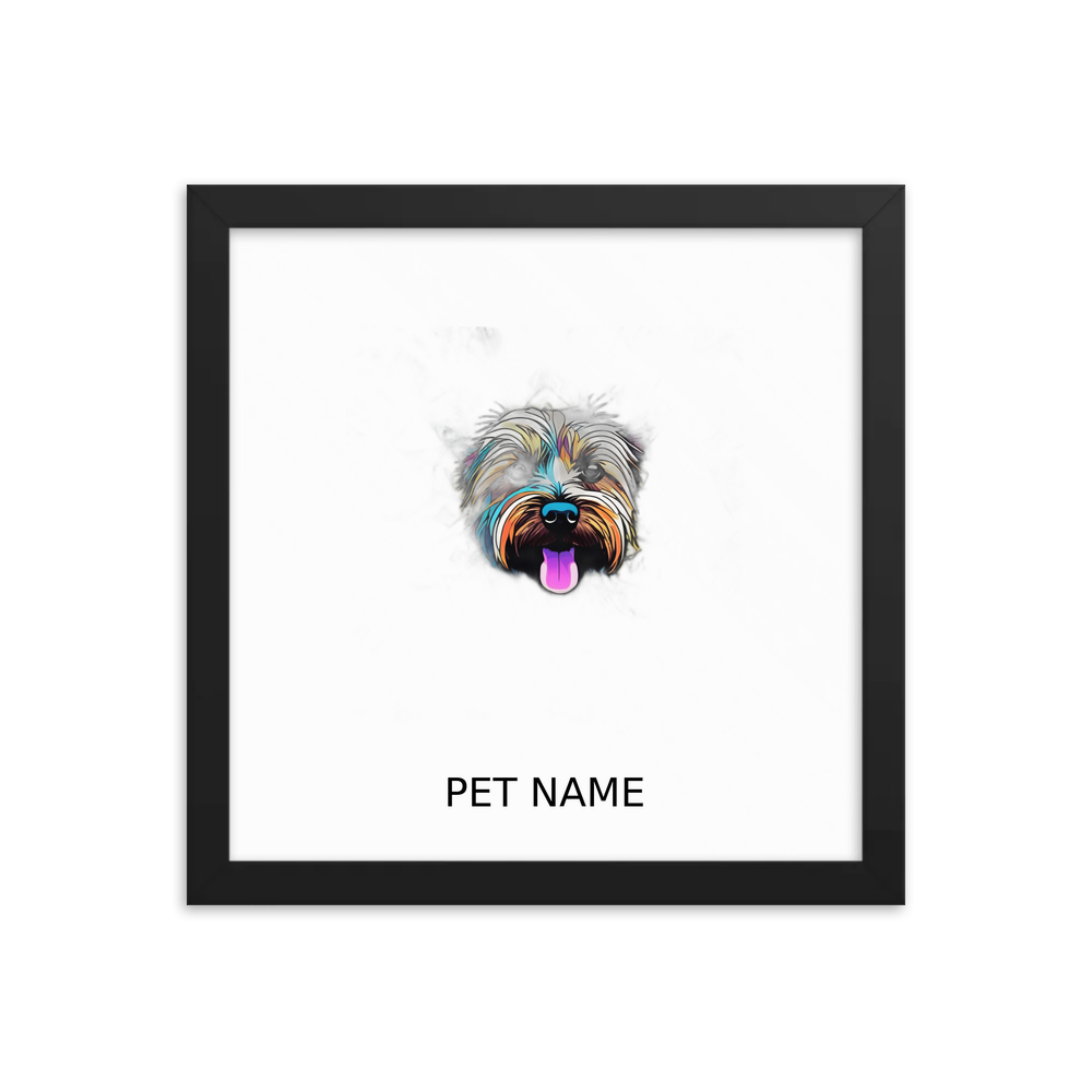 PugMug Custom Cairn Terrier Framed Print with Your Pet’s Name