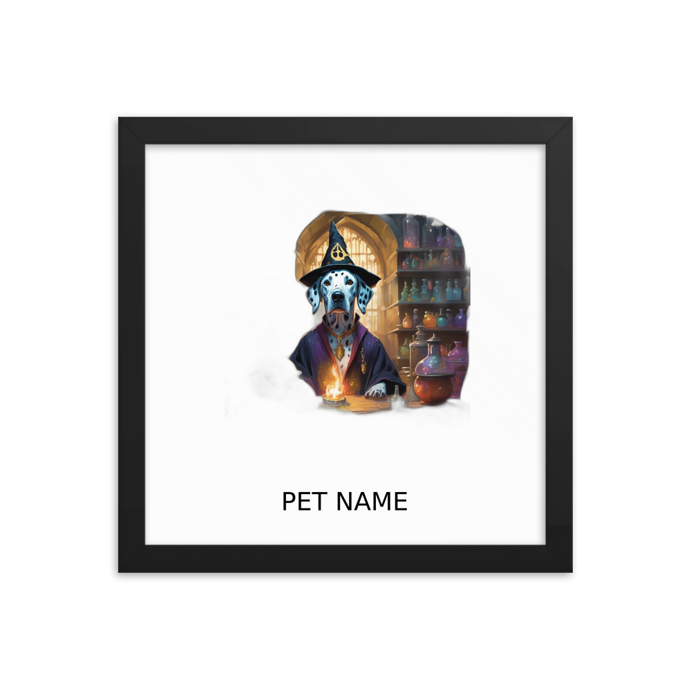 PugMug Custom Dalmatian Framed Print with Your Pet’s Name