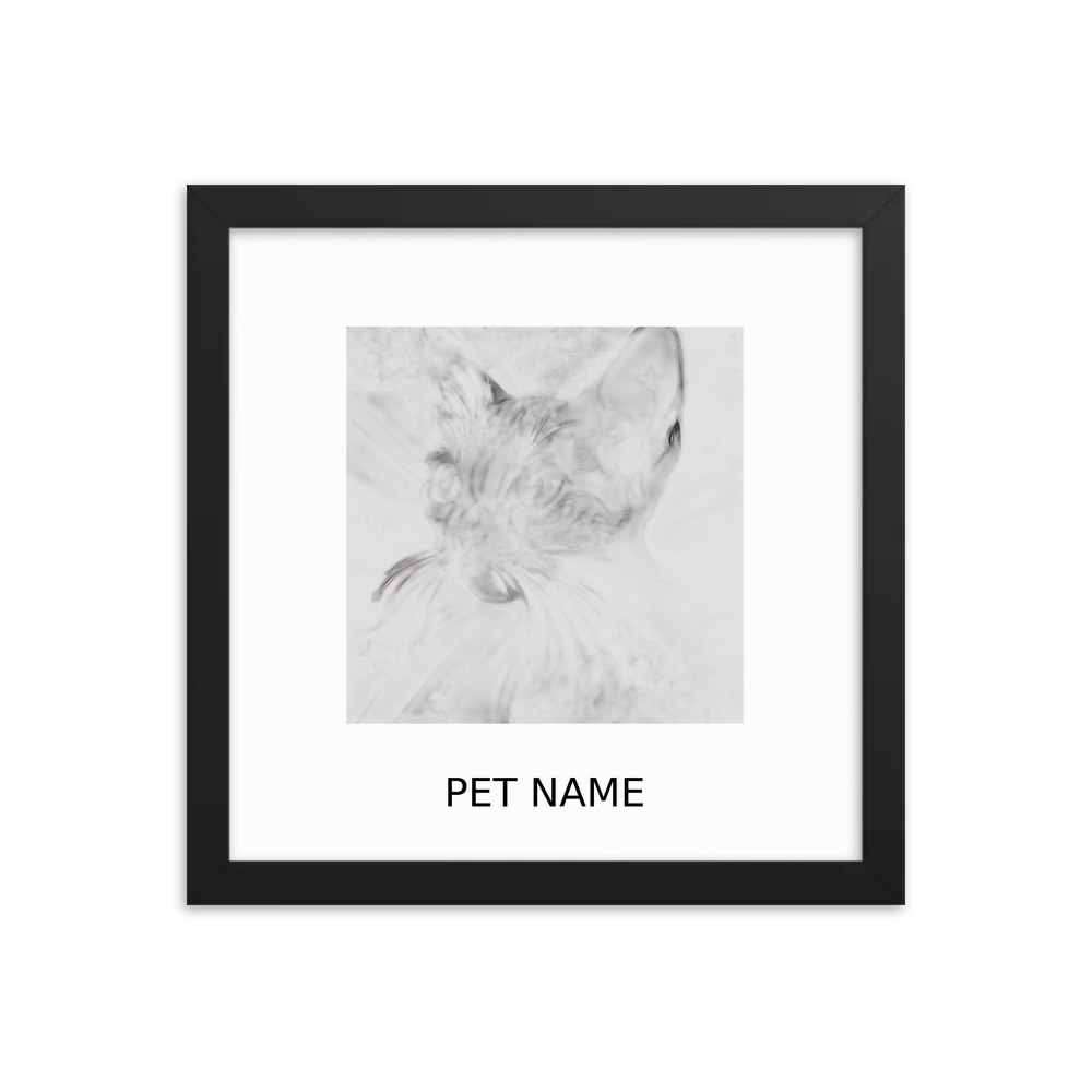 PugMug Custom Pet Framed Print with Your Pet’s Name