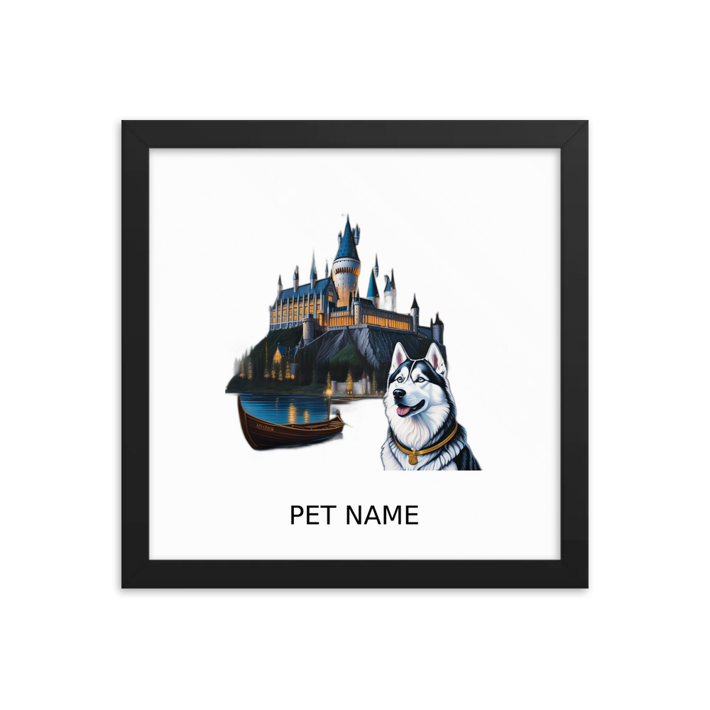 PugMug Custom Siberian Husky Framed Print with Your Pet’s Name