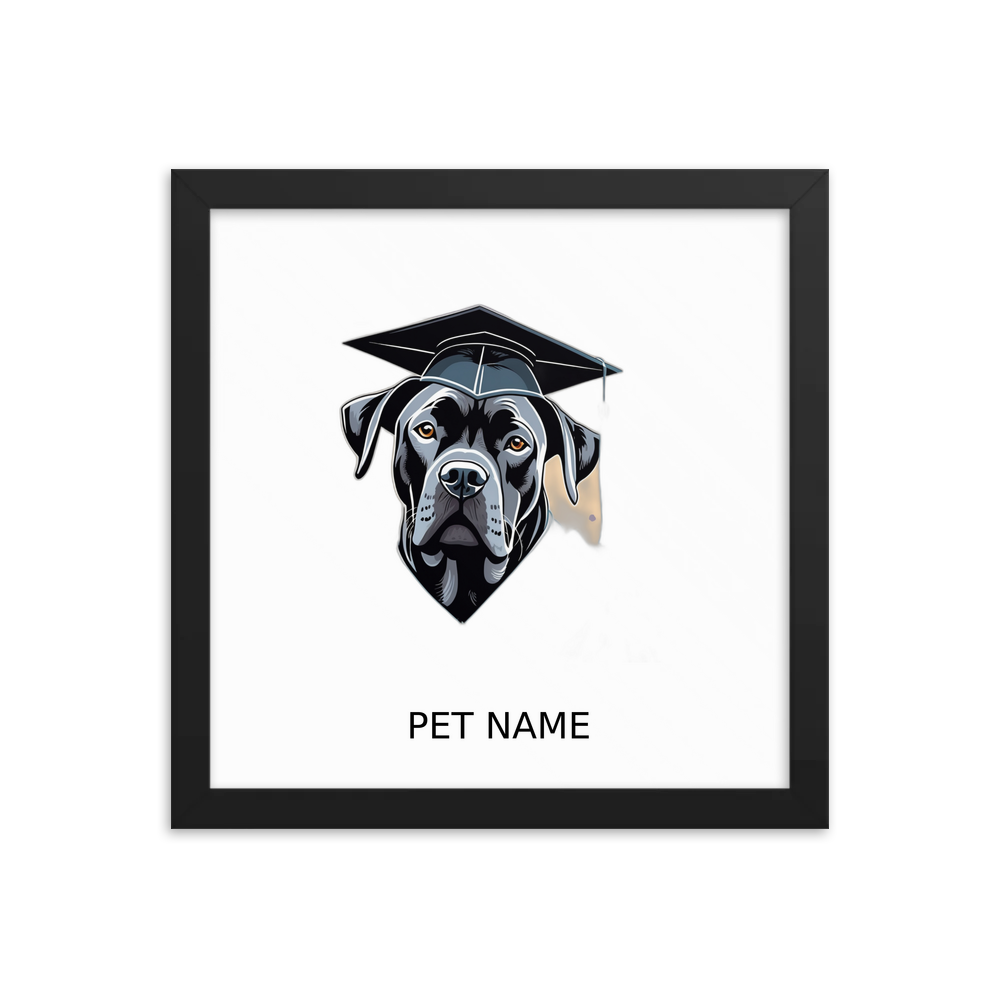 PugMug Custom Cane Corso Framed Print with Your Pet’s Name