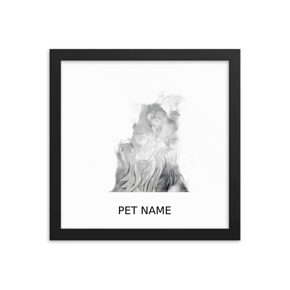PugMug Custom Border Collie Framed Print with Your Pet’s Name
