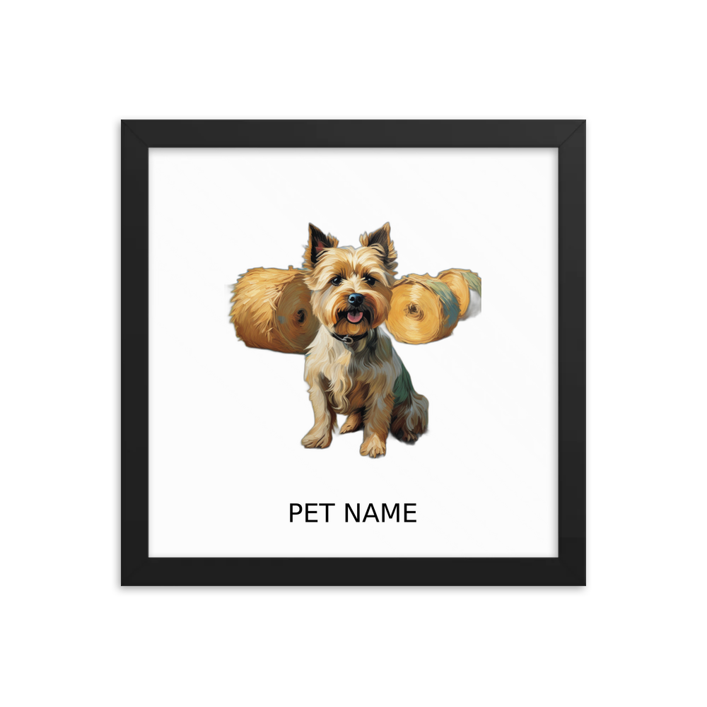 PugMug Custom Cairn Terrier Framed Print with Your Pet’s Name