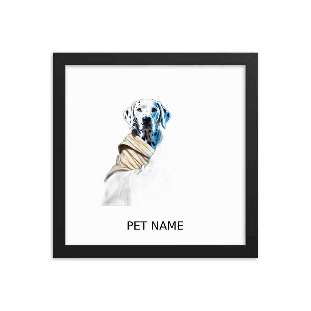 PugMug Custom Dalmatian Framed Print with Your Pet’s Name