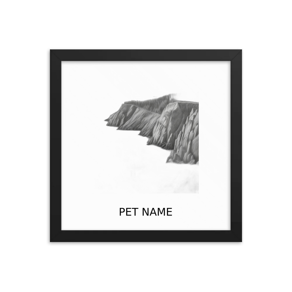 PugMug Custom Newfoundland Framed Print with Your Pet’s Name