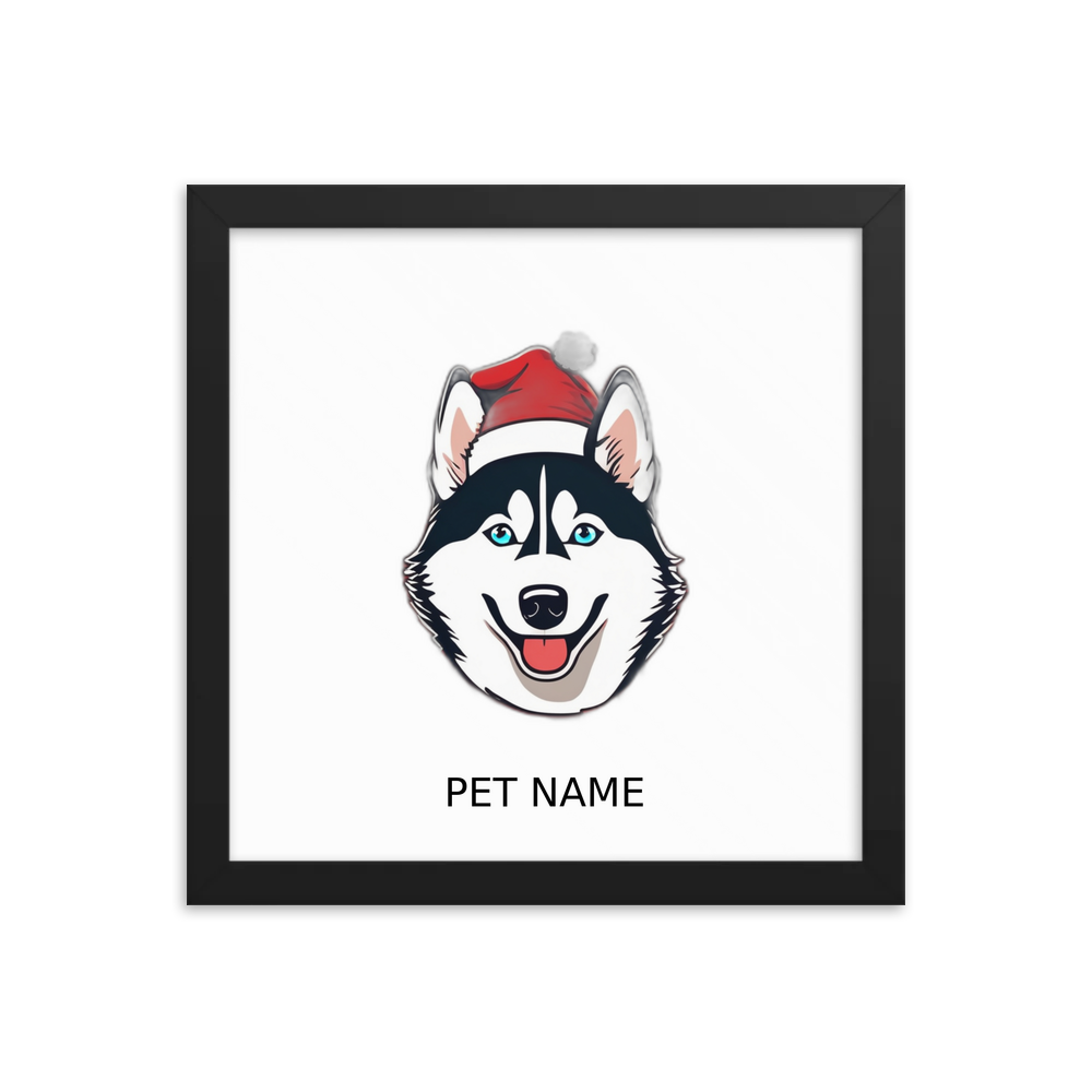 PugMug Custom Siberian Husky Framed Print with Your Pet’s Name