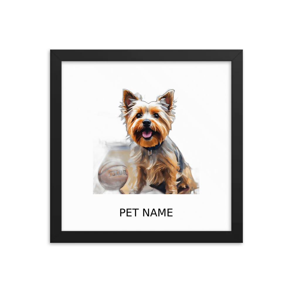 PugMug Custom Cairn Terrier Framed Print with Your Pet’s Name