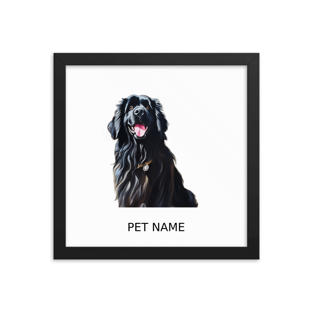 PugMug Custom Newfoundland Framed Print with Your Pet’s Name