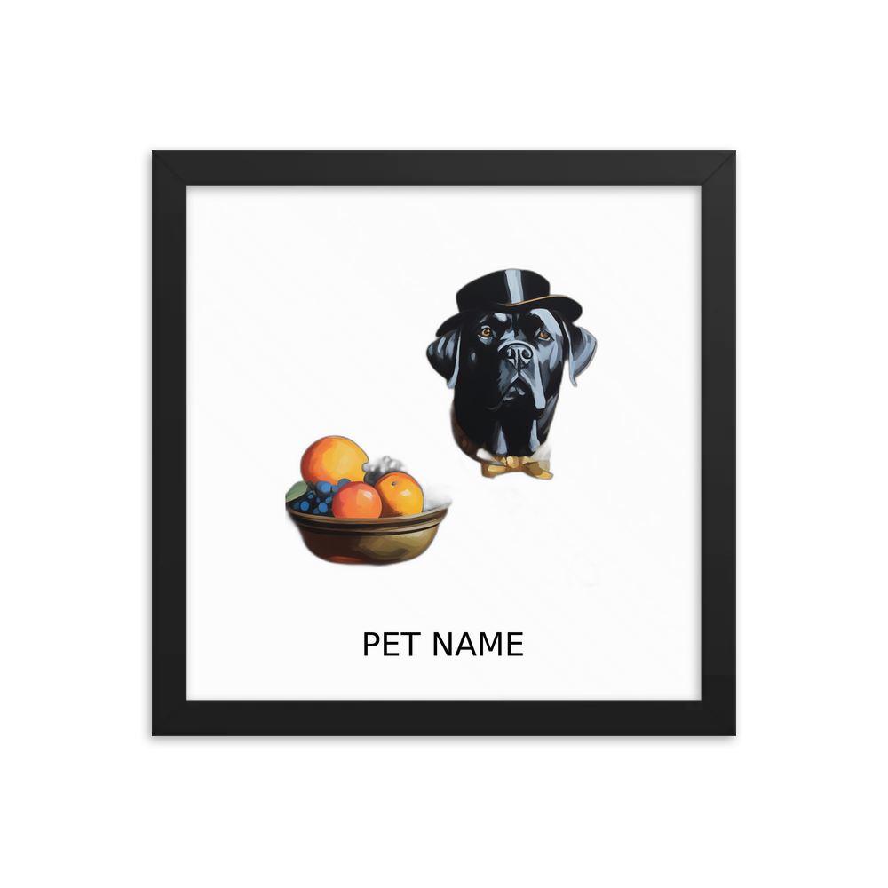 PugMug Custom Cane Corso Framed Print with Your Pet’s Name