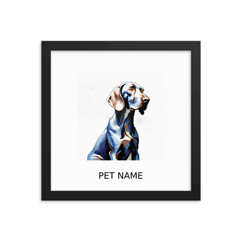 PugMug Custom Weimaraner Framed Print with Your Pet’s Name