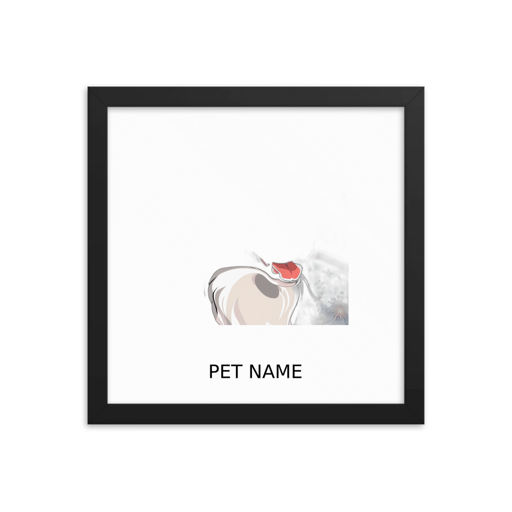PugMug Custom Border Collie Framed Print with Your Pet’s Name