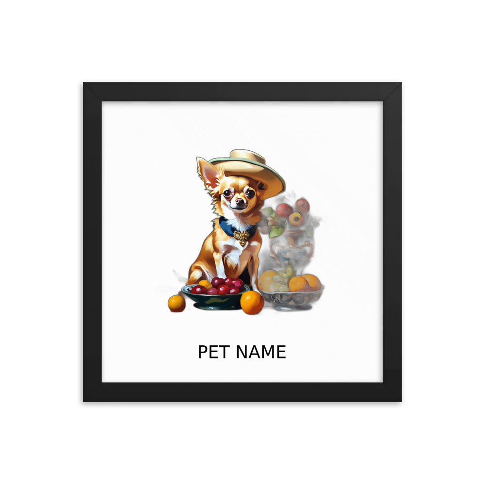 PugMug Custom Chihuahua Framed Print with Your Pet’s Name
