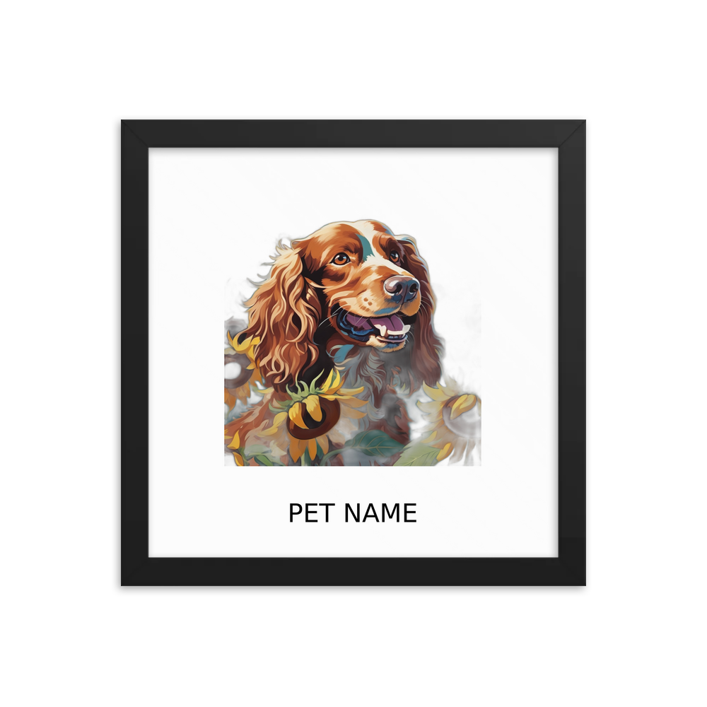 PugMug Custom Cocker Spaniel Framed Print with Your Pet’s Name