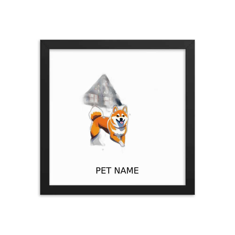 PugMug Custom Pet Framed Print with Your Pet’s Name