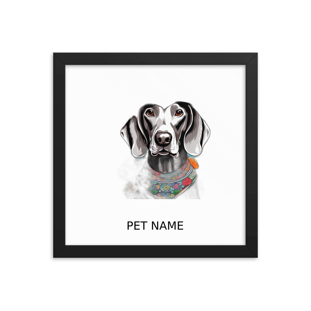 PugMug Custom Weimaraner Framed Print with Your Pet’s Name