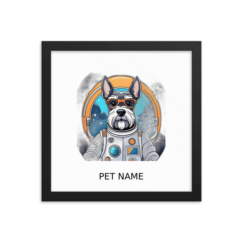 PugMug Custom Miniature Schnauzer Framed Print with Your Pet’s Name