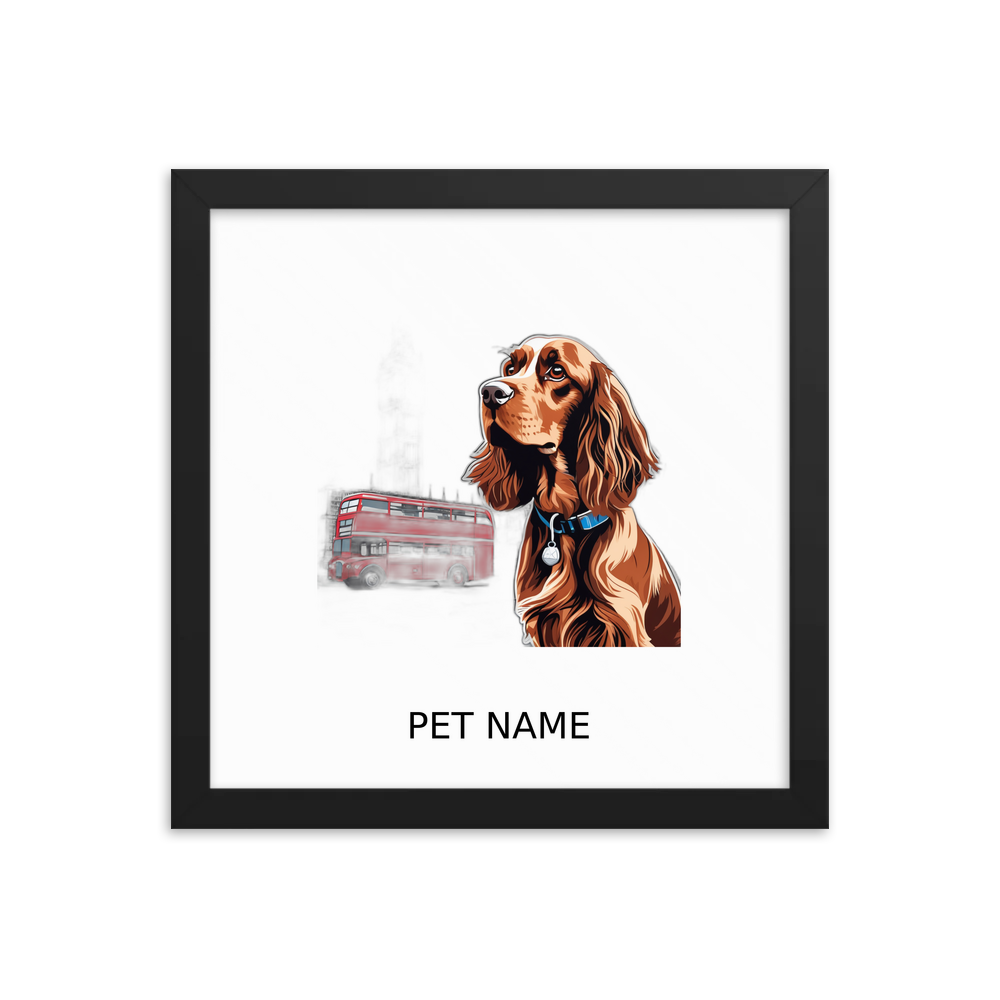 PugMug Custom English Cocker Spaniel Framed Print with Your Pet’s Name