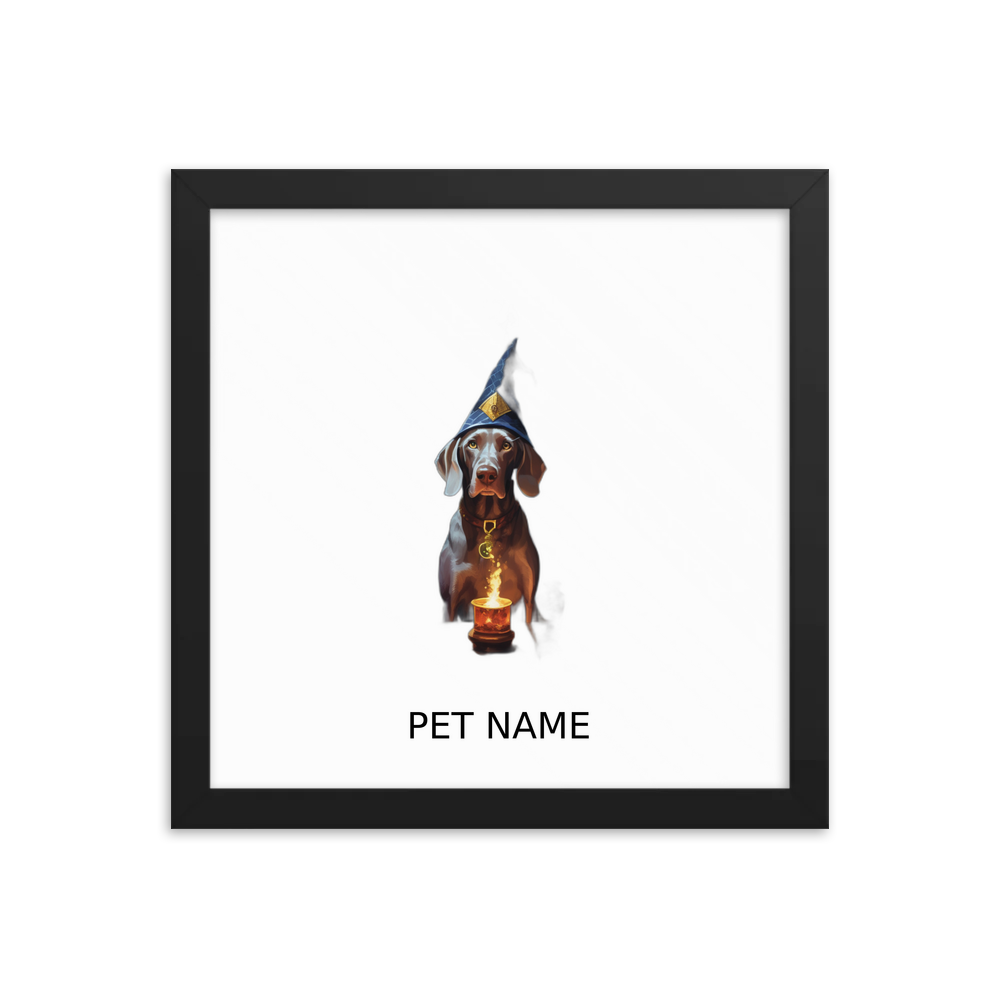 PugMug Custom Weimaraner Framed Print with Your Pet’s Name