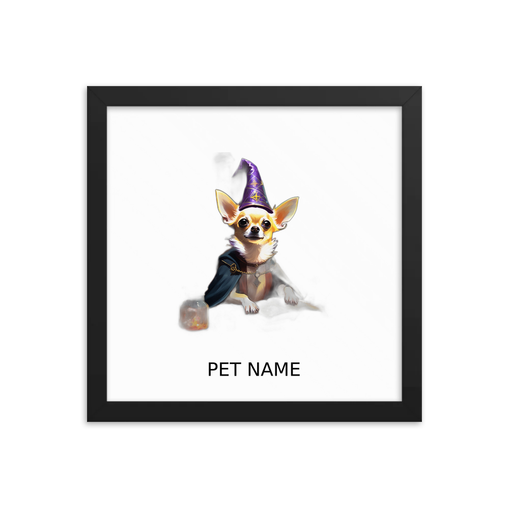 PugMug Custom Chihuahua Framed Print with Your Pet’s Name