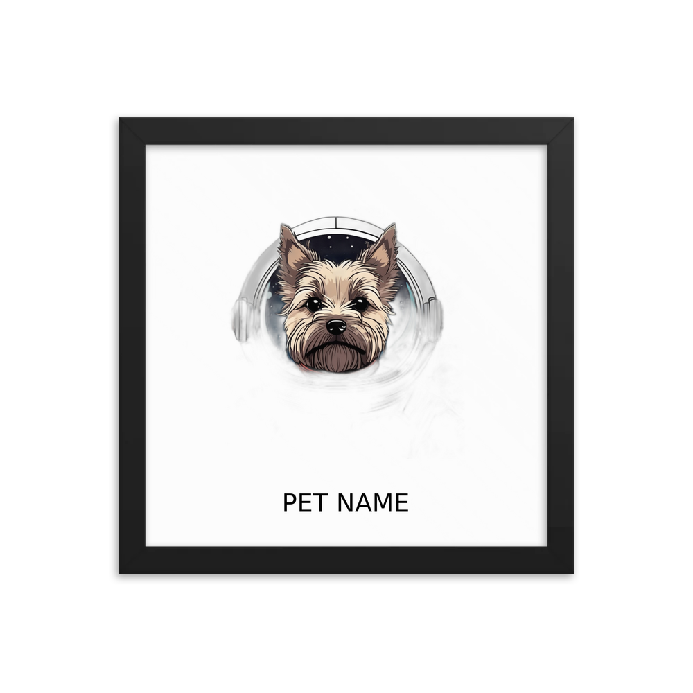 PugMug Custom Cairn Terrier Framed Print with Your Pet’s Name