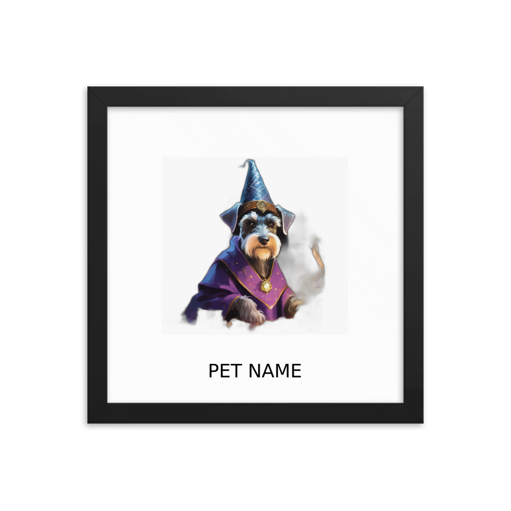 PugMug Custom Miniature Schnauzer Framed Print with Your Pet’s Name