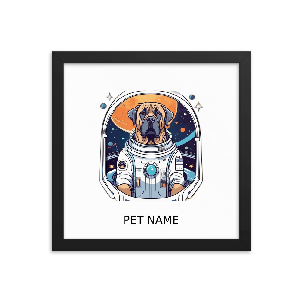 PugMug Custom Mastiff Framed Print with Your Pet’s Name